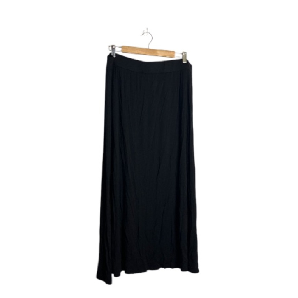 Lane Bryant Plus Size Basic Solid Black Maxi Skirt - image 3